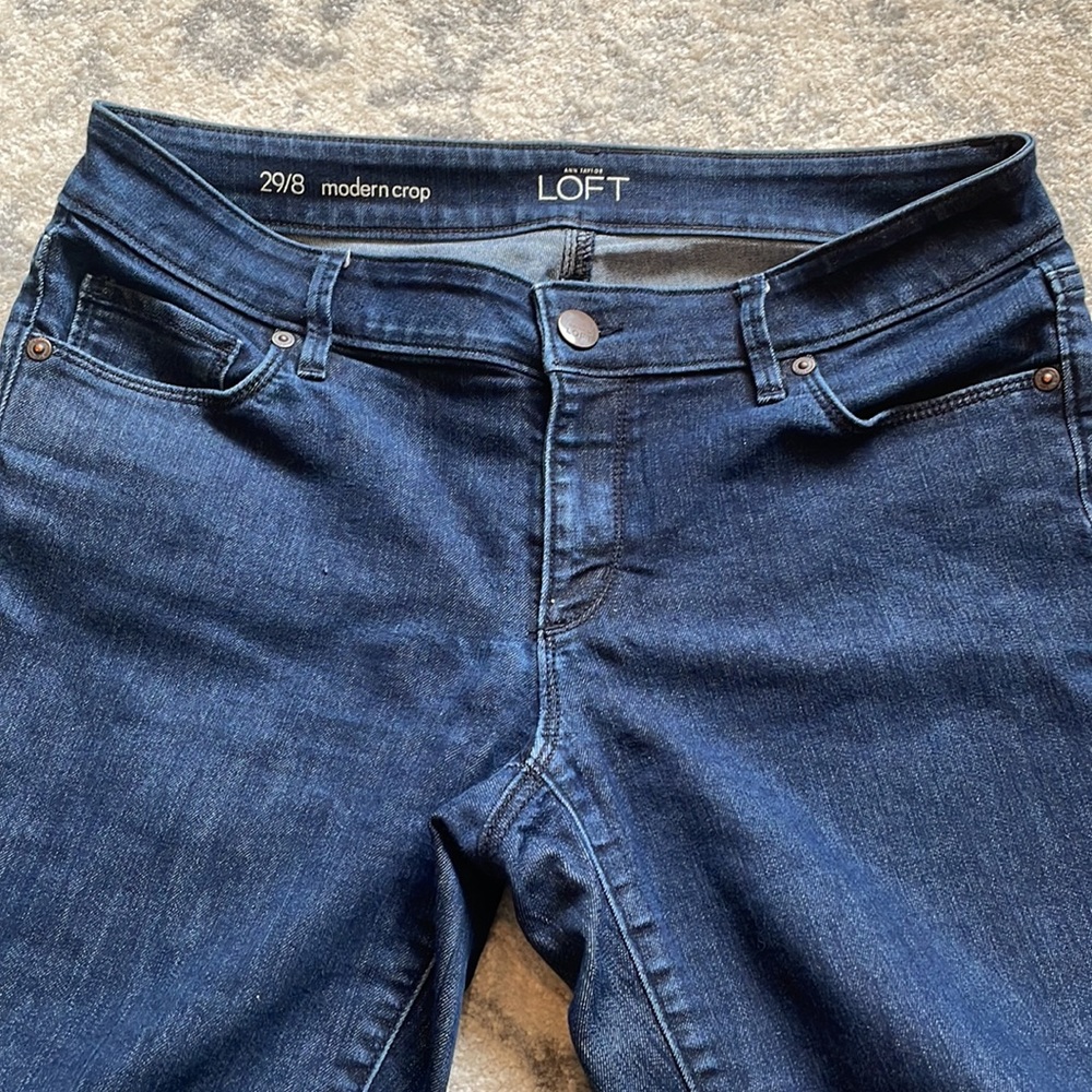 Woman’s Ann Taylor Loft Modern Crop Jeans - Picture 5 of 7